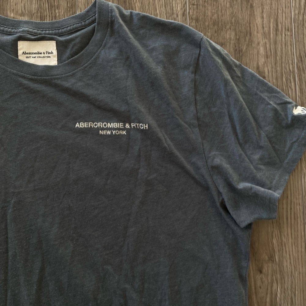 Mens Soft Abercrombie & Fitch Blue Short Sleeve Tshirt